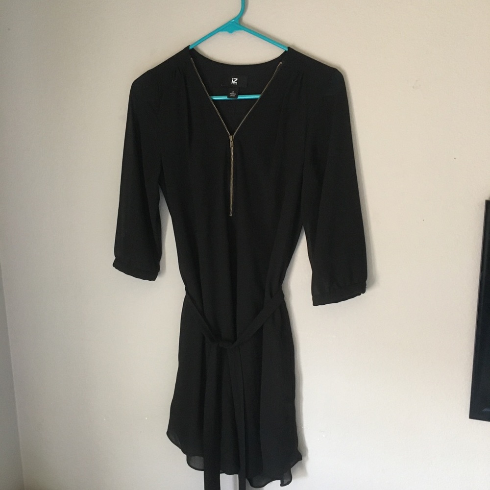 *DONATING* IZ Byer 3/4 Sleeve Zip Front Dress